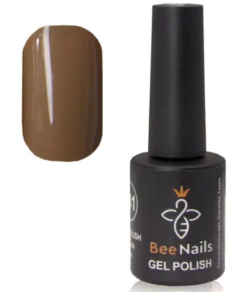 Гель-лак для нігтів Bee Nails 114 (блідо-коричневий) 8мл | Зображення 1