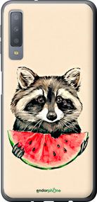 Чохол на Samsung Galaxy A7 (2018) A750F Єнотик з кавуном "4605u-1582-2448"