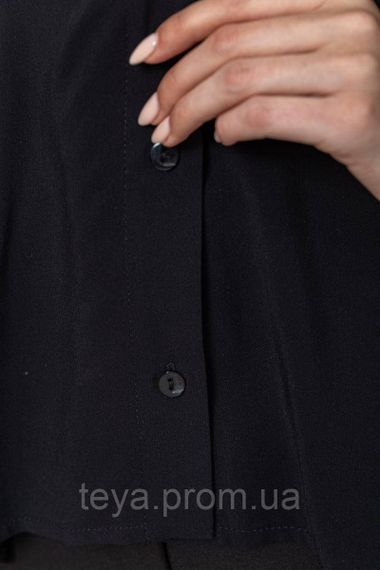 Блуза классическая однтонная цвет черный  размер L-XL FA_007442 | Зображення 4