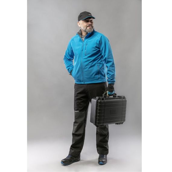 Куртка Hoegert BIESE HT5K256-M SoftShell 96% полиэстер, 4% эластан синяя, M (50) | Зображення 4