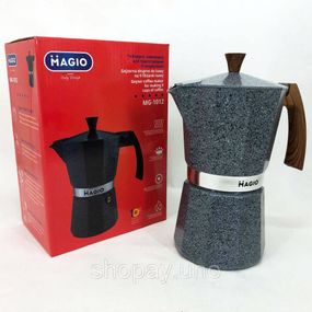 Кавник гейзерний Magio MG-1012 450 мл, Гейзерна електрокавоварка, Гейзерна кавоварка для плитки TE-95