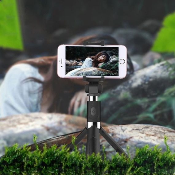 Селфі палиця-штатив з пультом 70см, Selfie Stick L01 / Монопод з триногою для телефону / Трипод | Зображення 5