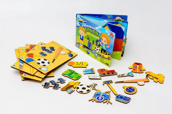 Розвиваючий альбом для хлопчиків Puz-22920 PuzzleOk | Зображення 2