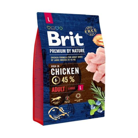 Сухой корм Brit Premium для собак взрослых собак крупных пород с курицей 3 кг