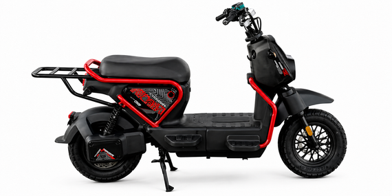 Электроскутер Crosser CR-4 PRO 1200W, LiFePO4 76.8V 30Ah, до 25 км/ч, дисковые тормоза, бескамерные шины Красный | Зображення 2