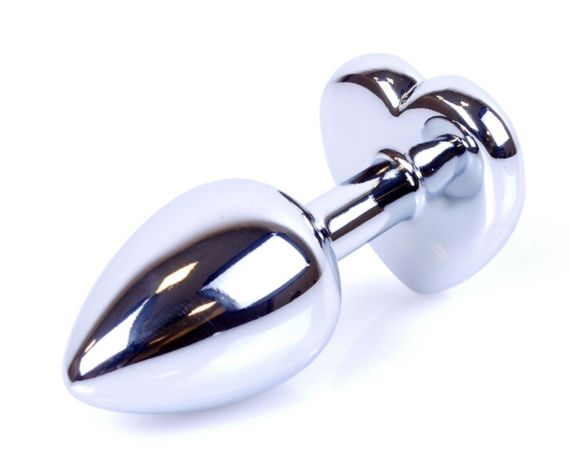 Анальний затор Boss Series - Jewellery Silver Heart PLUG Red S, BS6400046 sexstyle | Зображення 2
