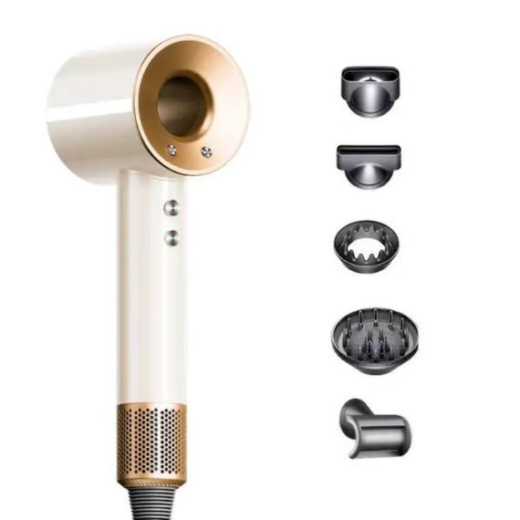 Фен стайлер для волос 5 в 1 Supersonic Premium 1600Вт 5 насадок 3 режима скорости с ионизацией Белый PH770W