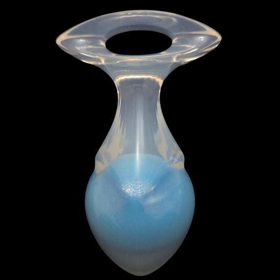 Люмінесцентна анальна пробка UNIVIBE, силіконова з кулькою всередині, блакитна, 9.6 х 5.7 см sexstyle | Зображення 4