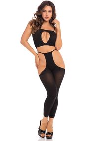 КОМПЛЕКТ ROAD TRIP 2PC HOTPANT SET BLACK, OS Sex Aura