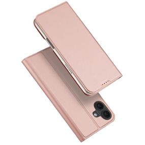 Чохол-книжка Dux Ducis з кишенею для візиток для Apple iPhone 16 (6.1") Rose Gold