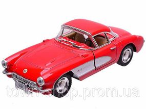 Машинка Chevrolet Corvette 1957 Kinsmart KT5316W инерционная, 1:34 (Красный)