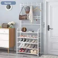 Чорна Універсальна вішалка для одягу New simple floor clothes rack 5 полиць | Зображення 2