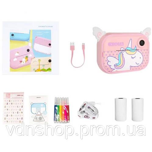 Маленький фотоапарат, Дитячий фотоапарат миттєвого друку з принтером для дитячого розвитку NG-38 | Зображення 1