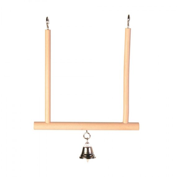 Іграшка Trixie для птахів Гойдалка з дзвіночком дерево 12х13 см