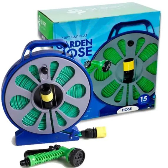 Шланг 15-метровий поливальний з котушкою та розпилювачем BB-4302 | Поливальний набір | Зображення 5