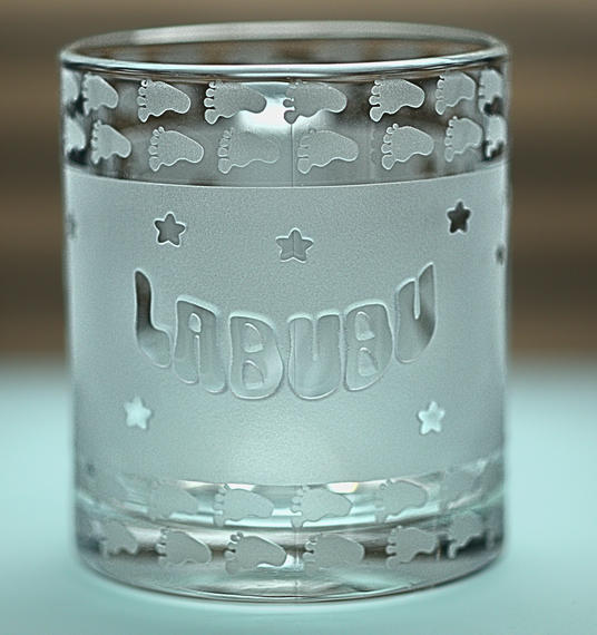 Детская стеклянная чашка 320 мл Лабуба кружка с гравировкой стакан для малыша Labubu | Зображення 1