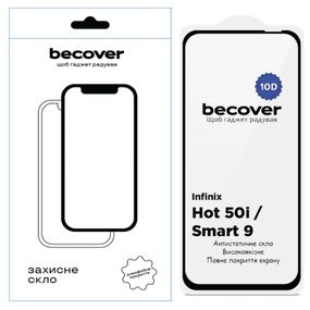 Стекло защитное BeCover Infinix Smart 9 (X6532) 10D Black (712711)