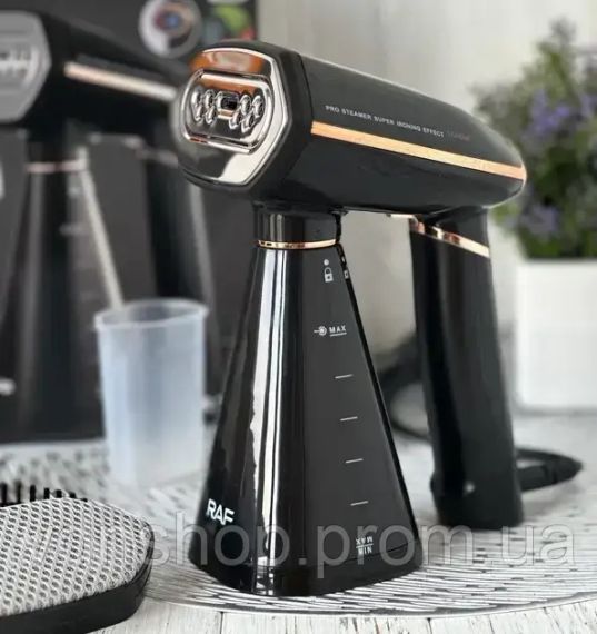 Паровой ручной вертикальный утюг-щетка RAF R-1272 мощный отпариватель для вещей, одежды и белья с насадками для деликатных тканей