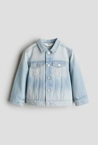 Дитяча джинсова куртка для дівчинки H&M 134 см Блакитна (25101505H)