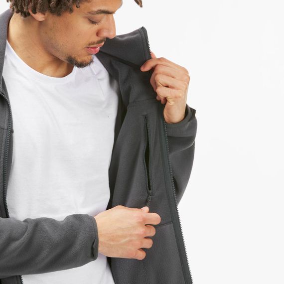 Куртка чоловіча SH100 для трекінгу 3 в 1 водонепроникна до 0°C сіра - 3XL. | Зображення 5