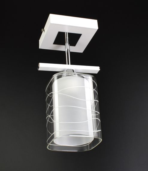 Люстра стельова на 1 лампочку 25082 Білий 30х11х15 см. | Зображення 1