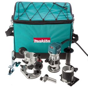 Фрезер кромковий з набором аксесуарів Makita RT0702CX2 (710 Вт, 8 мм, 10000-34000 хв-1)