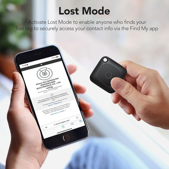 Локатор Key Finder для валіз, багажу, 2 шт. Мітка Air Tracker, сумісна з Apple Find My (тільки iOS), | Зображення 3