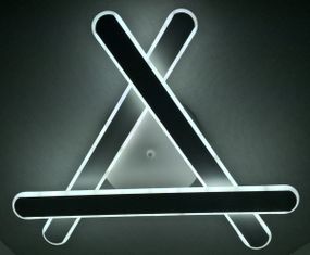 Люстра світлодіодна стельова LED світильник для квартири на стелю лед 25334 Білий 10х51х51 см.