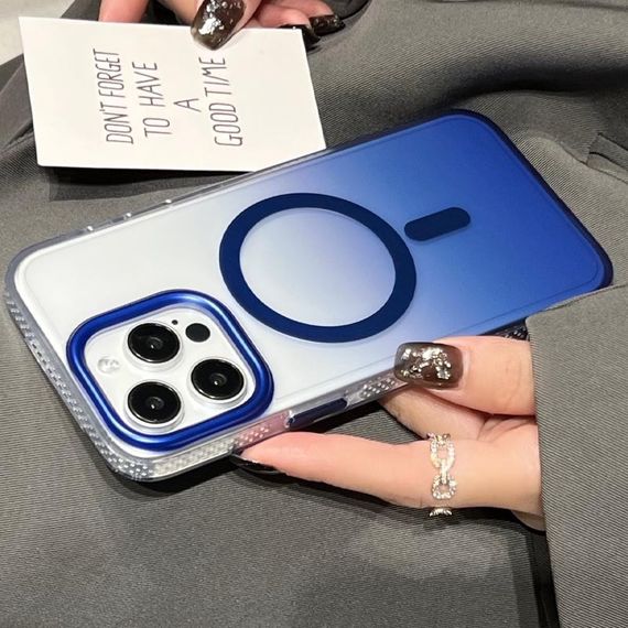 Чохол TPU+PC Shadow with MagSafe для Apple iPhone 14 Pro (6.1") Blue | Зображення 3