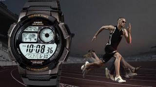 Электронные спортивные часы наручные мужские оригинальные Casio Collection AE-1000W-1BVEF | Зображення 1