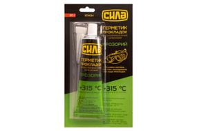 Герметик прокладок высокотемпературный +315°С, 100% силиконовый, прозрачный 85г СИЛА