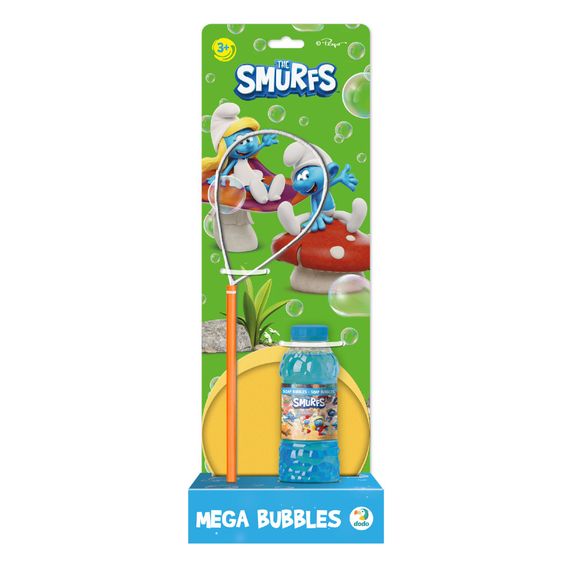 Мыльные пузыри "Mega Bubbles с тарелкой The Smurfs" 200637 объем 450 мл | Зображення 1