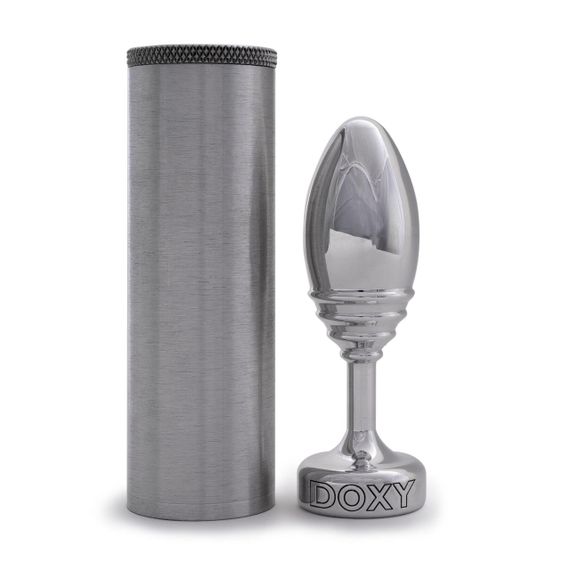 Металева анальна пробка DOXY Butt Plug RIBBED, ребриста, діаметр 3,3 см Sex Aura | Зображення 2