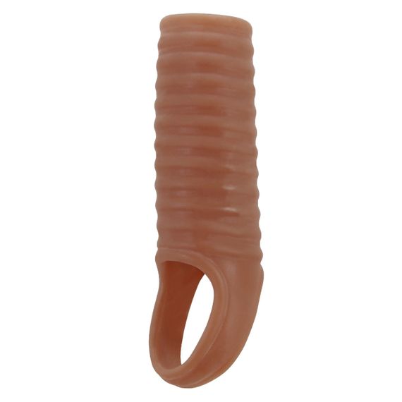 Стимулирующая насадка на пенис PRETTY LOVE Hartman ребристая, 11.2 х 2.4 см sexstyle | Зображення 2