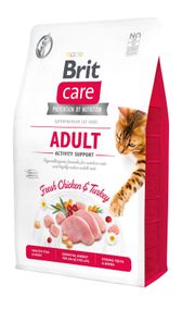 Корм Brit Care Cat Grain Free Adult Activity Support сухой беззерновой для взрослых котов живущих на улице 2 кг