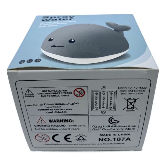 Кит с фонтаном для ванной Led подсветка, игрушка для купания, игра для ванной фонтанчик spray water | Зображення 6