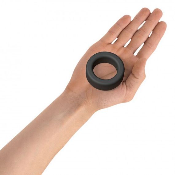 Эрекционное кольцо широкое Love To Love COOL RING - BLACK ONYX | Зображення 3