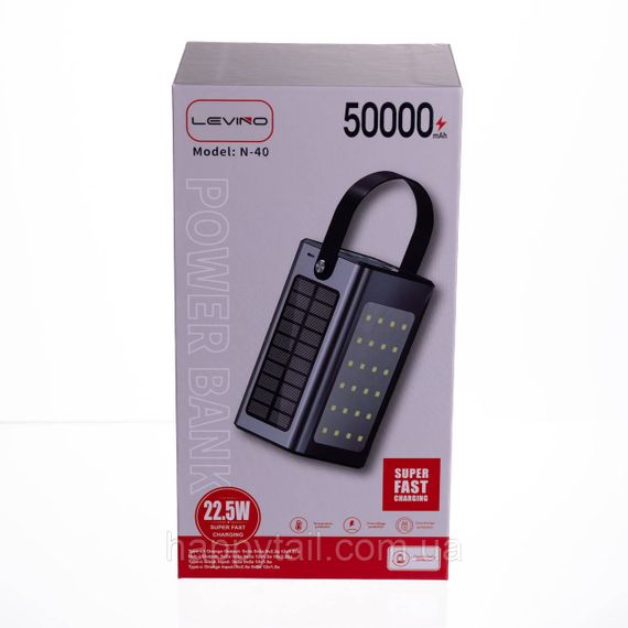 Повербанк зі швидким заряджанням і сонячною батареєю 50000 mAh HP-N40 | Зображення 8