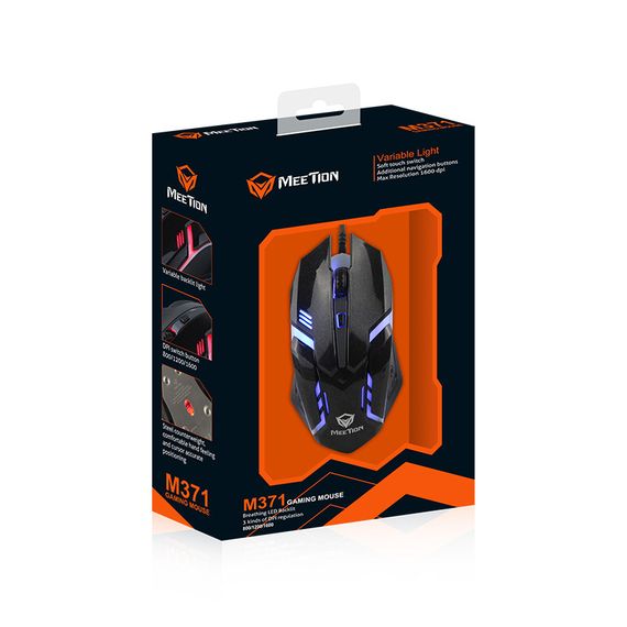 Миша MEETION Backlit Gaming Mouse RGB MT-M371 | Зображення 1