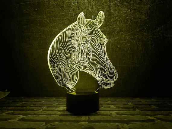 Змінна пластина для 3D ламп "Конячка 2" 3DTOYSLAMP