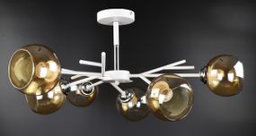 Люстра стельова на 6 лампочок 26556 Білий 34х70х70 см.