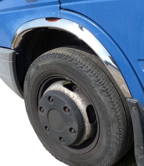 Накладки на арки (4 шт, нерж) для Volkswagen LT 1998-2024 рр | Зображення 2