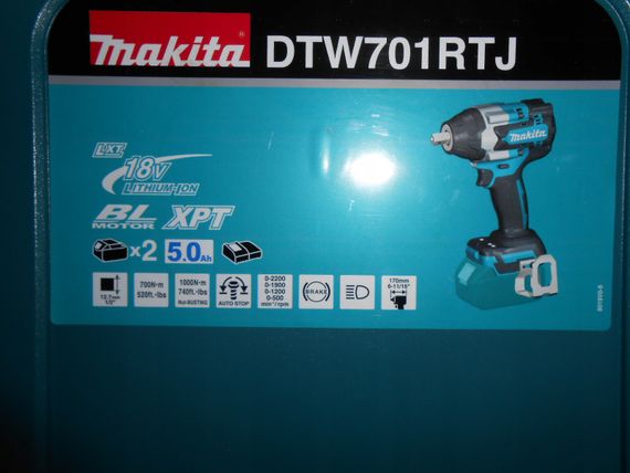 Гайкокрут акумуляторний Makita DTW701RTJ (700 Нм, 1/2", LXT) | Зображення 5