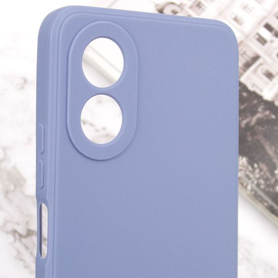 Силиконовый чехол Candy Full Camera для Oppo A78 4G Голубой / Mist blue | Зображення 4