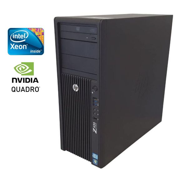Рабочая станция HP Z420 Workstation Tower / Intel Xeon E5-1620 V2 (4 (8) ядра по 3.7 - 3.9 GHz) / 12 GB DDR3 / 500 GB HDD / nVidia Quadro K2000, 2 GB GDDR5, 128-bit б/у