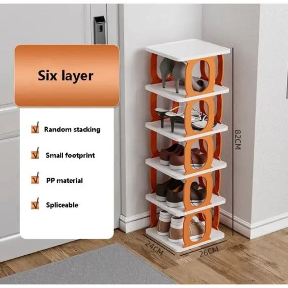 Універсальна полиця для взуття та зберігання речей Shoe rack AND LY-581, з п'ятьма рівнями