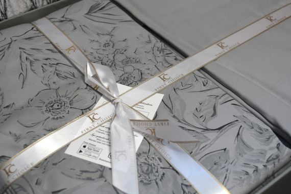 Постільна білизна First Choice Cotton Satin 160x220 см сімейний Advina Grey | Зображення 3