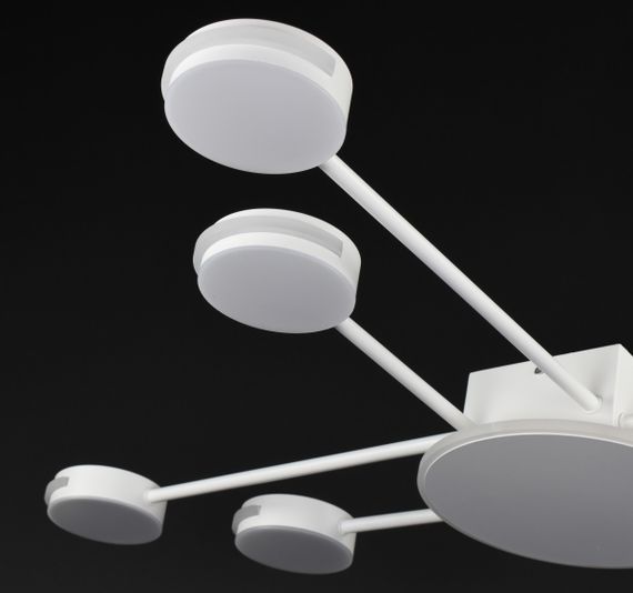 Люстра світлодіодна стельова LED світильник для квартири на стелю лед 27565 Білий 10х100х100 см. | Зображення 4