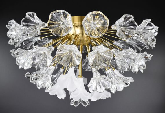 Люстра стельова на 8 лампочок 26752 Латунь 35х60х60 см. | Зображення 4