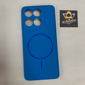 Чехол Motorola Edge 60 Fusion MagSafe SoftTouch Мягкий Противоударный Синий